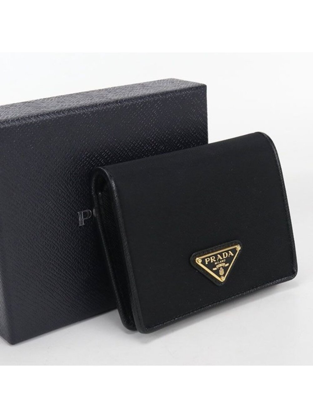 Prada Triangle Bifold Wallet Nylon